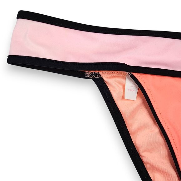 VICTORIA'S SECRET- Women's- Coral Pink Bikini with Black Trim- SIZE 32 C- NWT - Picture 6 of 13